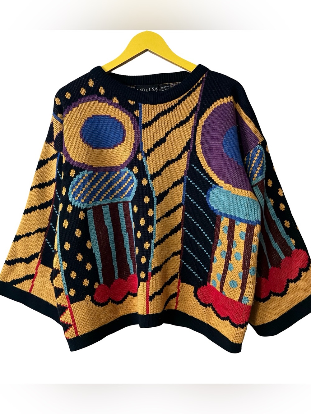 Uno & Una 90s Abstract sweater cropped large